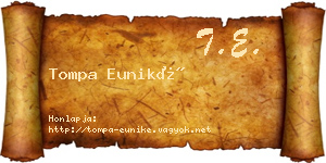 Tompa Euniké névjegykártya
